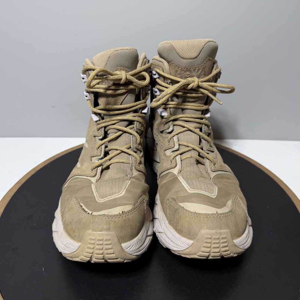 Hoka Anacapa Mid GTX Women Size 8.5 Hiking Boots Dune Tan Waterproof Gorpcore - Picture 3 of 11